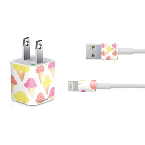 Bouffants and Broken Hearts Ice Cream iPhone Charger (5W USB) Skin