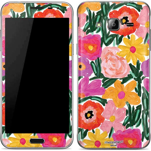 Bouffants and Broken Hearts Painterly Garden Galaxy J3 Skin