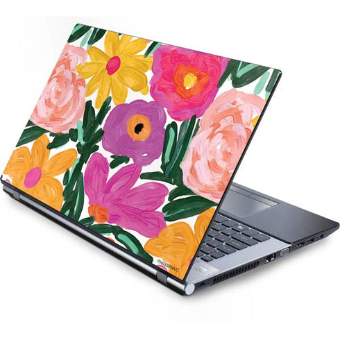 Bouffants and Broken Hearts Painterly Garden Generic Laptop Skin