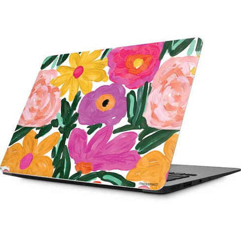 Bouffants and Broken Hearts Painterly Garden Apple MacBook Skin