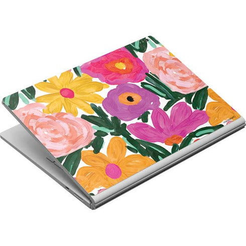 Bouffants and Broken Hearts Painterly Garden Surface Book Skin