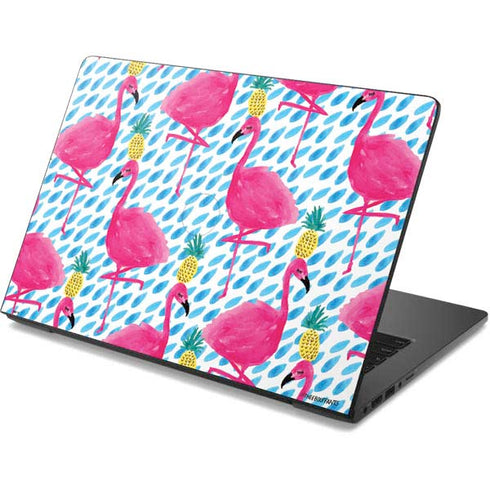 Bouffants and Broken Hearts Party Flamingos Dell Chromebook Skin