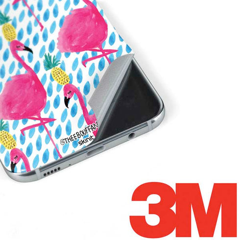 Bouffants and Broken Hearts Party Flamingos Galaxy S8 Skin