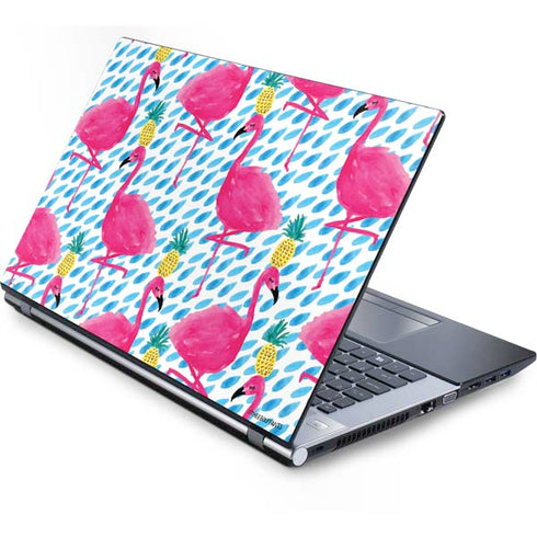 Bouffants and Broken Hearts Party Flamingos Generic Laptop Skin