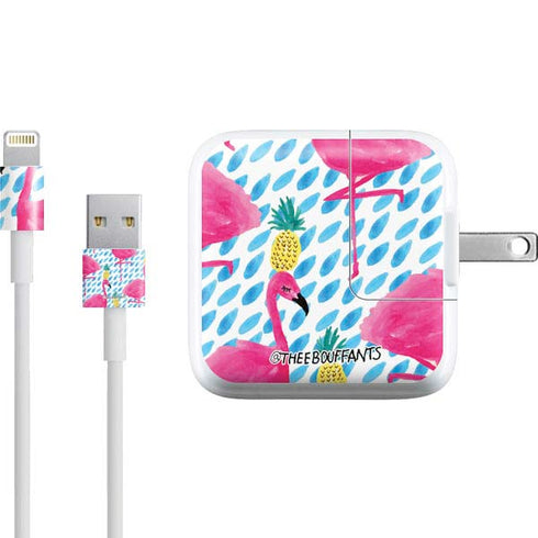 Bouffants and Broken Hearts Party Flamingos iPad Charger (10W USB) Skin