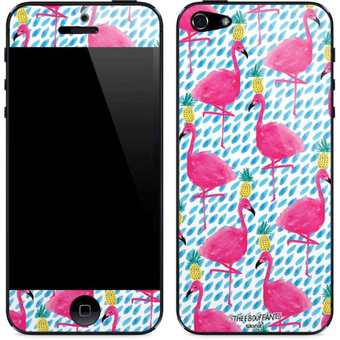 Bouffants and Broken Hearts Party Flamingos iPhone 5/5s/5SE Skin