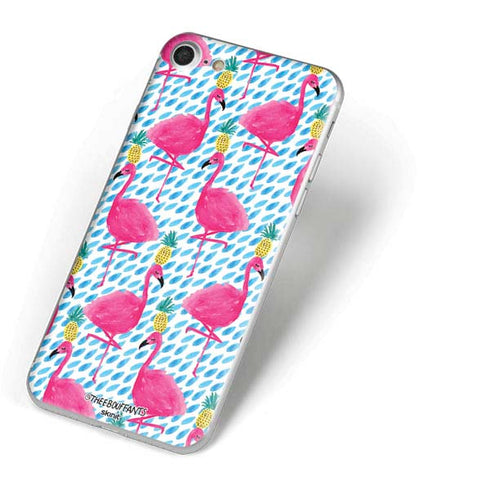 Bouffants and Broken Hearts Party Flamingos iPhone 7 Skin