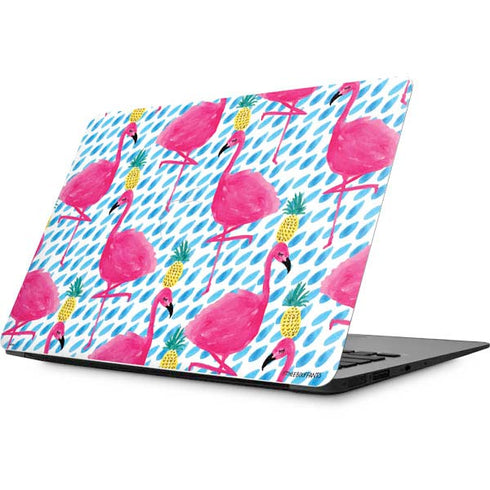 Bouffants and Broken Hearts Party Flamingos Apple MacBook Skin