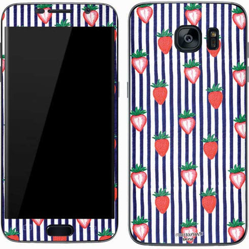 Bouffants and Broken Hearts Strawberries and Stripes Galaxy S7 Skin