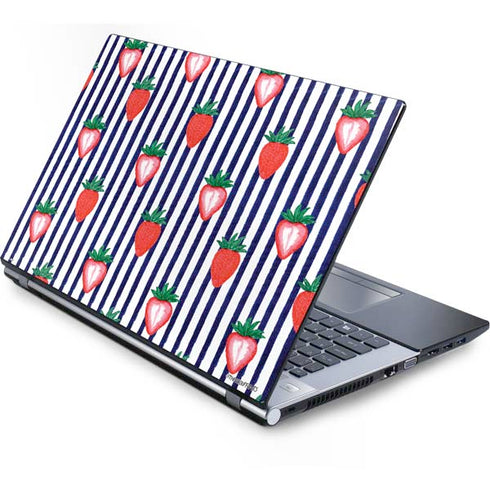 Bouffants and Broken Hearts Strawberries and Stripes Generic Laptop Skin