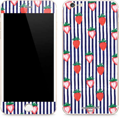 Bouffants and Broken Hearts Strawberries and Stripes iPhone 6/6s Plus Skin