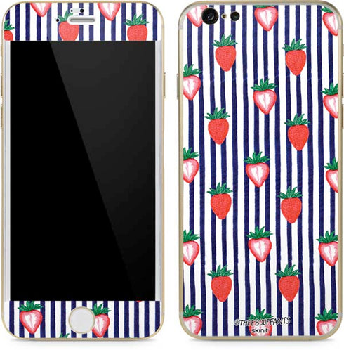Bouffants and Broken Hearts Strawberries and Stripes iPhone 6/6s Skin