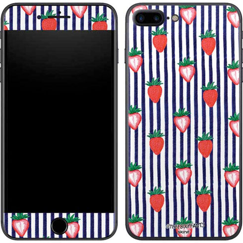 Bouffants and Broken Hearts Strawberries and Stripes iPhone 7 Plus Skin