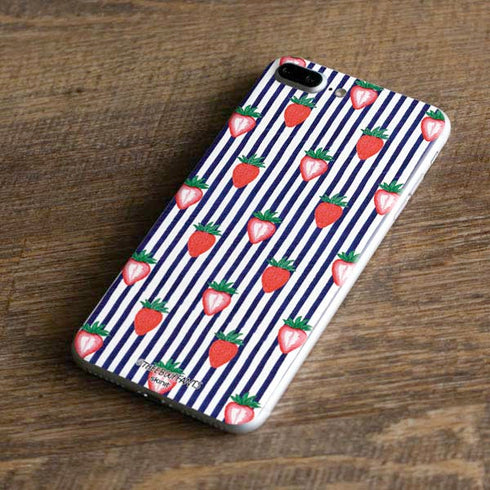Bouffants and Broken Hearts Strawberries and Stripes iPhone 7 Plus Skin