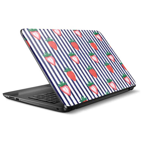 Bouffants and Broken Hearts Strawberries and Stripes HP Notebook Skin