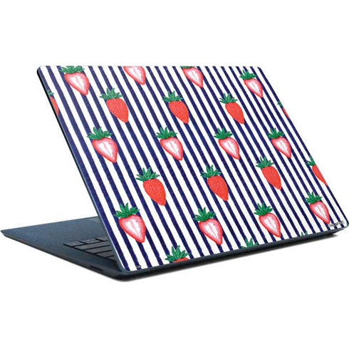 Bouffants and Broken Hearts Strawberries and Stripes Surface Laptop Skin
