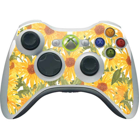 Bouffants and Broken Hearts Sunflowers Xbox 360 Wireless Controller Skin
