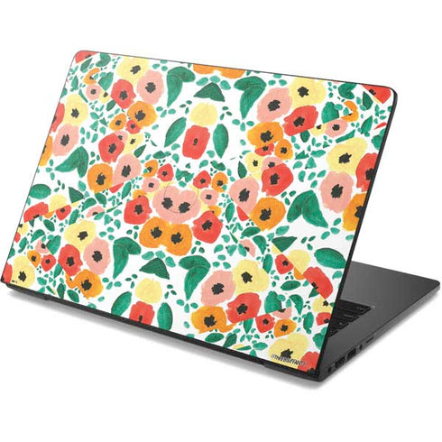 Bouffants and Broken Hearts Geometric Flowers Dell Chromebook Skin