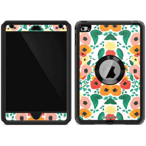 Bouffants and Broken Hearts Geometric Flowers Otterbox Defender iPad Skin
