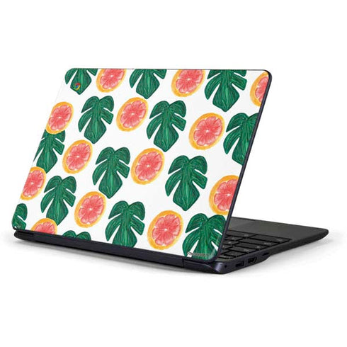 Bouffants and Broken Hearts Tropical Leaves and Citrus Samsung Chromebook Skin
