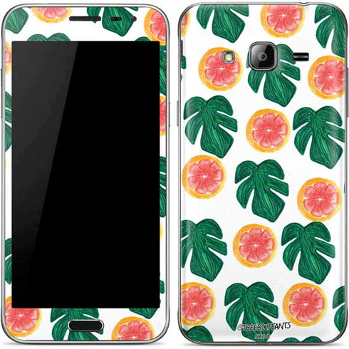 Bouffants and Broken Hearts Tropical Leaves and Citrus Galaxy J3 Skin