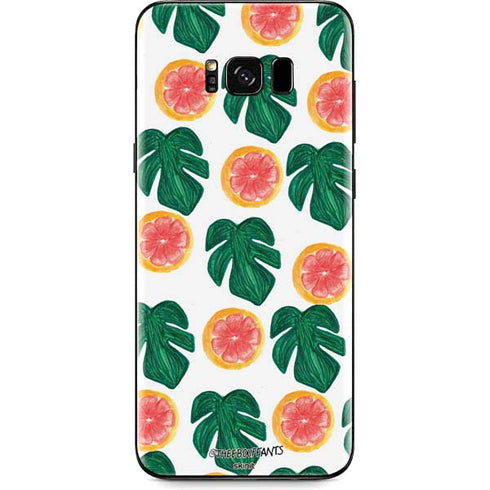Bouffants and Broken Hearts Tropical Leaves and Citrus Galaxy S8 Skin
