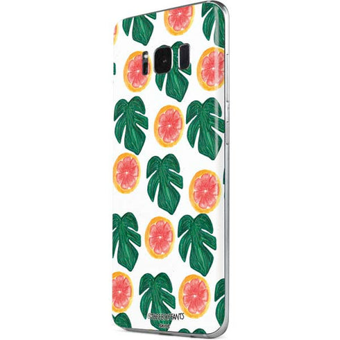 Bouffants and Broken Hearts Tropical Leaves and Citrus Galaxy S8 Skin