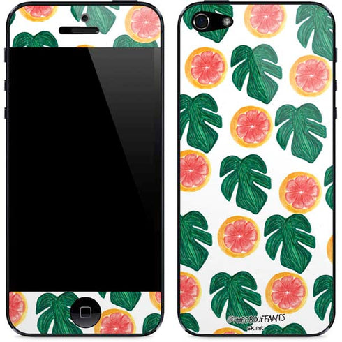 Bouffants and Broken Hearts Tropical Leaves and Citrus iPhone 5/5s/5SE Skin