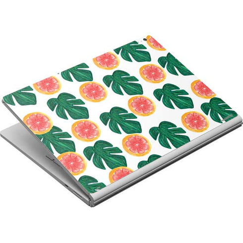 Bouffants and Broken Hearts Tropical Leaves and Citrus Surface Book Skin