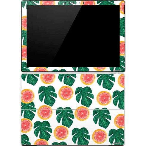 Bouffants and Broken Hearts Tropical Leaves and Citrus Surface Pro 4 Skin