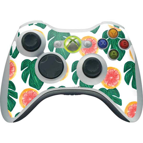 Bouffants and Broken Hearts Tropical Leaves and Citrus Xbox 360 Wireless Controller Skin