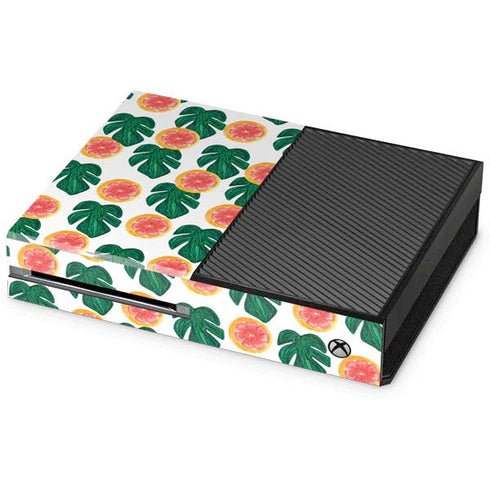 Bouffants and Broken Hearts Tropical Leaves and Citrus Xbox One Console Skin
