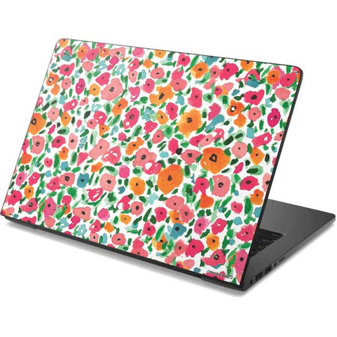 Bouffants and Broken Hearts Watercolor Floral Dell Chromebook Skin