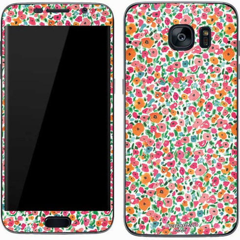 Bouffants and Broken Hearts Watercolor Floral Galaxy S7 Skin