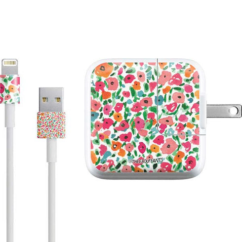 Bouffants and Broken Hearts Watercolor Floral iPad Charger (10W USB) Skin