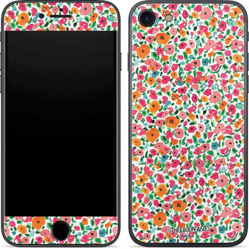 Bouffants and Broken Hearts Watercolor Floral iPhone 7 Skin