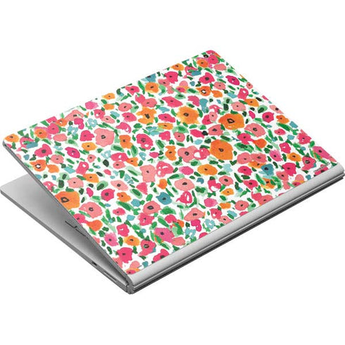 Bouffants and Broken Hearts Watercolor Floral Surface Book Skin