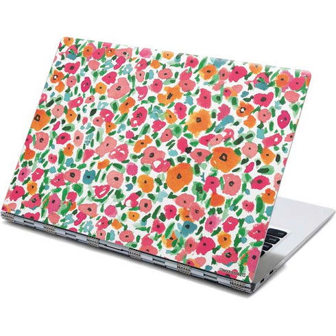 Bouffants and Broken Hearts Watercolor Floral Yoga 910 2-in-1 14in Touch-Screen Skin