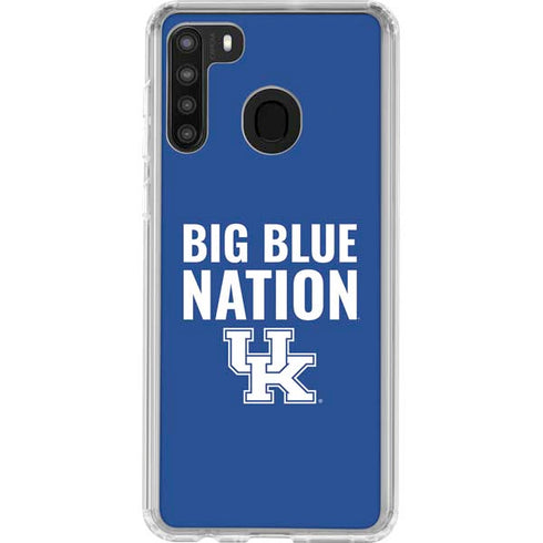 University of Kentucky Big Blue Nation Galaxy A21 Clear Case