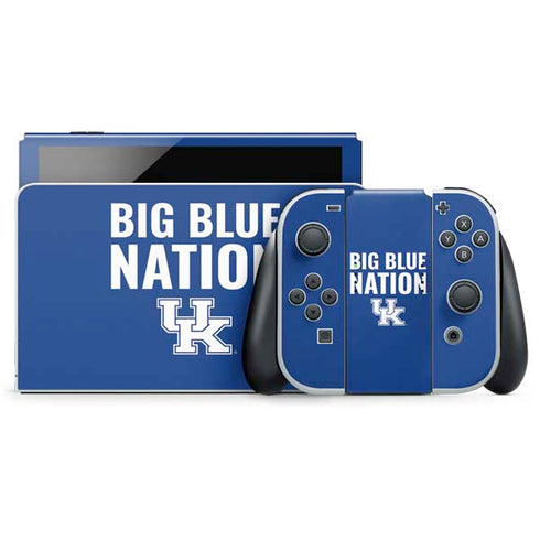 University of Kentucky Big Blue Nation Nintendo Switch OLED (2021) Skin