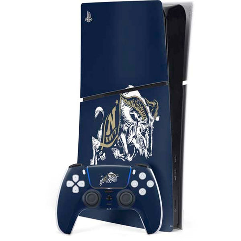 United States Naval Academy Bill The Goat PS5 Slim Digital Edition Bundle Skin