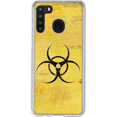 Biohazard Large Galaxy A21 Clear Case