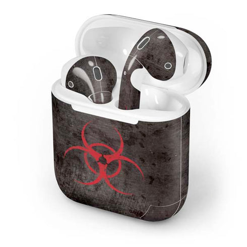 Biohazard Red Apple AirPods Skin