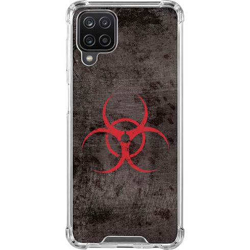 Biohazard Red Galaxy A12 Clear Case