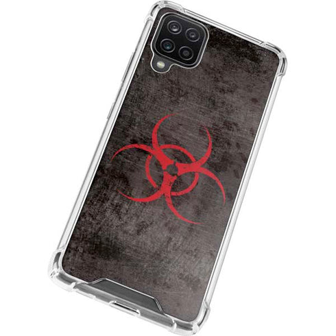 Biohazard Red Galaxy A12 Clear Case