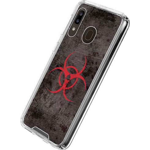 Biohazard Red Galaxy A30 Clear Case