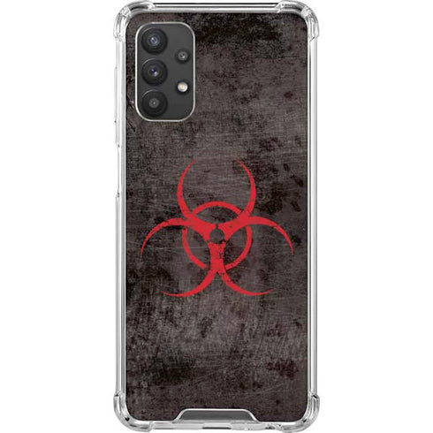 Biohazard Red Galaxy A32 5G Clear Case