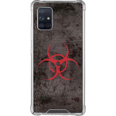 Biohazard Red Galaxy A71 5G Clear Case