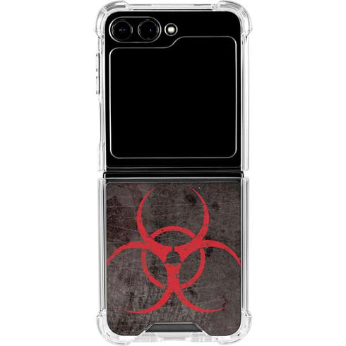 Biohazard Red Galaxy Z Flip5 5G Clear Case