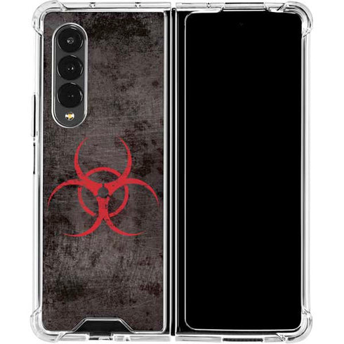 Biohazard Red Galaxy Z Fold4 5G Clear Case